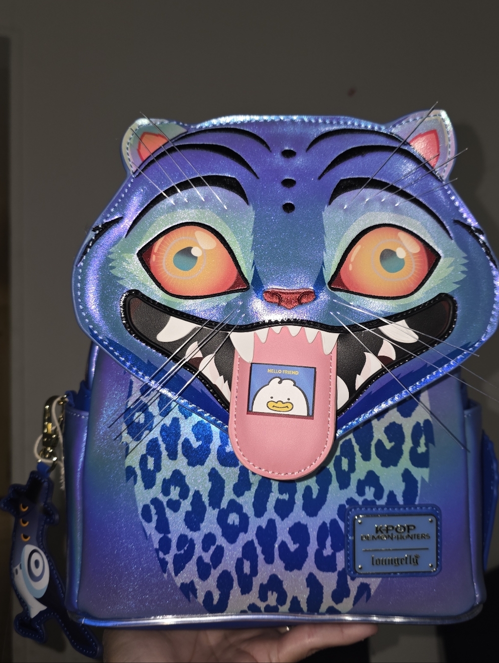 KPop Demon Hunters Derpy Tiger Light-Up Figural Mini Backpack with Sussie Charm